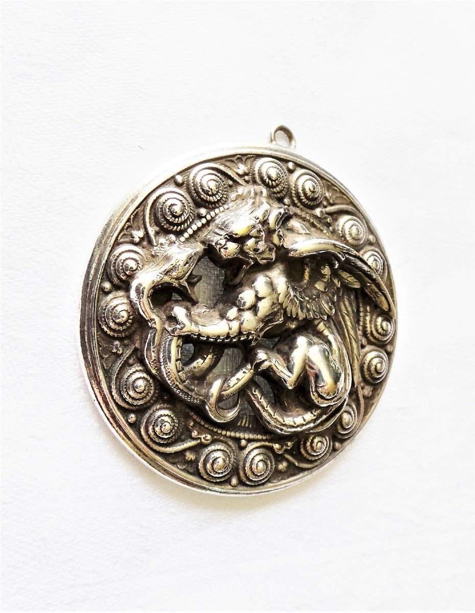 Silver Pendant - Dragon & Snake - XX°-photo-2