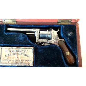 Revolver - By Francois Eyraud Broken In Box - 19th Century.