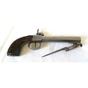 PISTOLET A BAIONNETTE EJECTABLE - II° EMPIRE - XIX°
