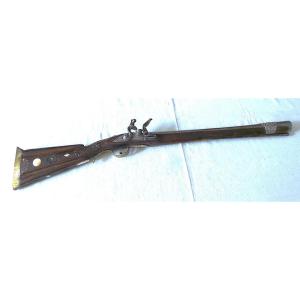TROMBLON OTTOMAN A SILEX - PLATINE SIGNE " N . FRACHET " - XVIII°