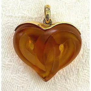 PENDENTIF " LALIQUE " COEUR - XX°