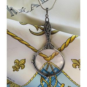 BESICLES ART DECO - ARGENT ET MARCASSITES - CIRCA 1920-