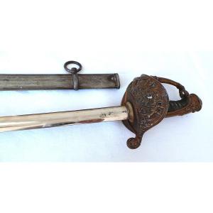 SABRE D OFFICIER " DES CHASSEURS DE VINCENNES " MODELE 1838 . XIX° 