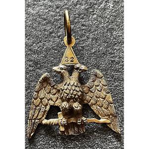 32° Degre Jewelry - Two-headed Eagle In Bronze