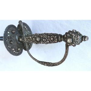 Silver-hilled Sword - Hallmarks: Paris 1785 & Fermier General - 18th Century - Louis XVI -