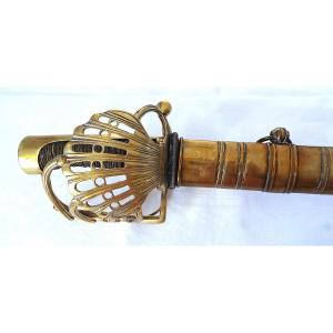 SABRE A GARDE DE BATAILLE -OFFICIER DE CAVALERIE LOURDE DRAGONS- 1 ER EMPIRE