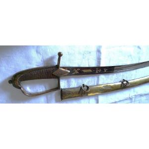 SABRE D OFFICIER CAVALIERIE HUSSARD - 1 ER EMPIRE- XIX°