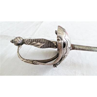 Sword "taza" Guard In Silver - XVIII ° - Louis XIV-louis XV-