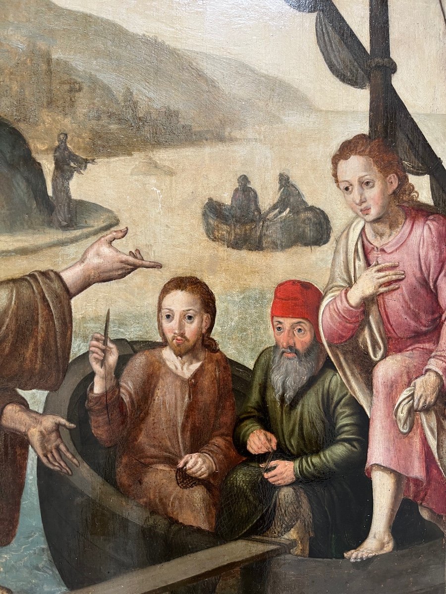 Old Oil Painting On Panel 16th Century Dutch Saint Simon - Vocation John And Jacques-photo-3