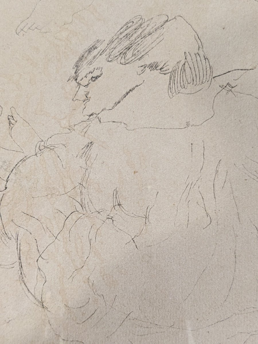 Jules PASCIN Bacchanales femmes nues dessin original -photo-3