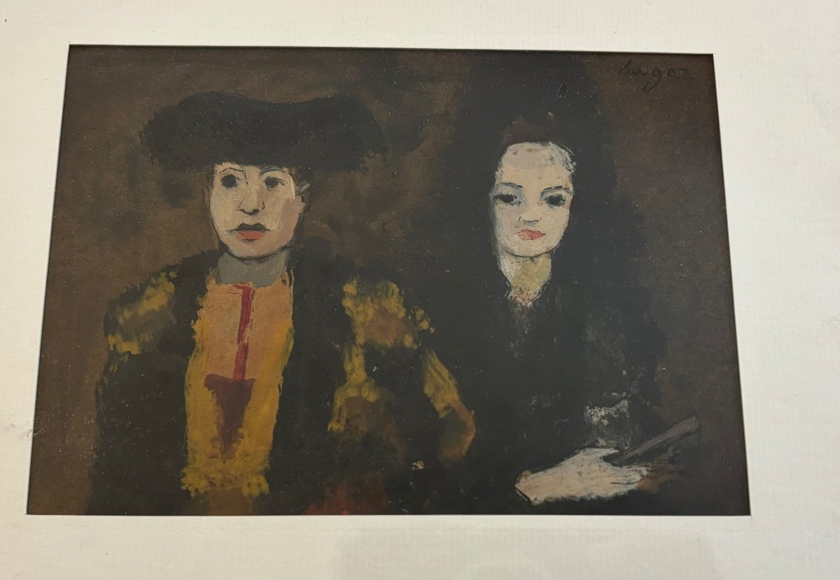 Celso Lagar Bullfighter And Woman In Mantilla Oil On Paper Spain Espana Spain -photo-2
