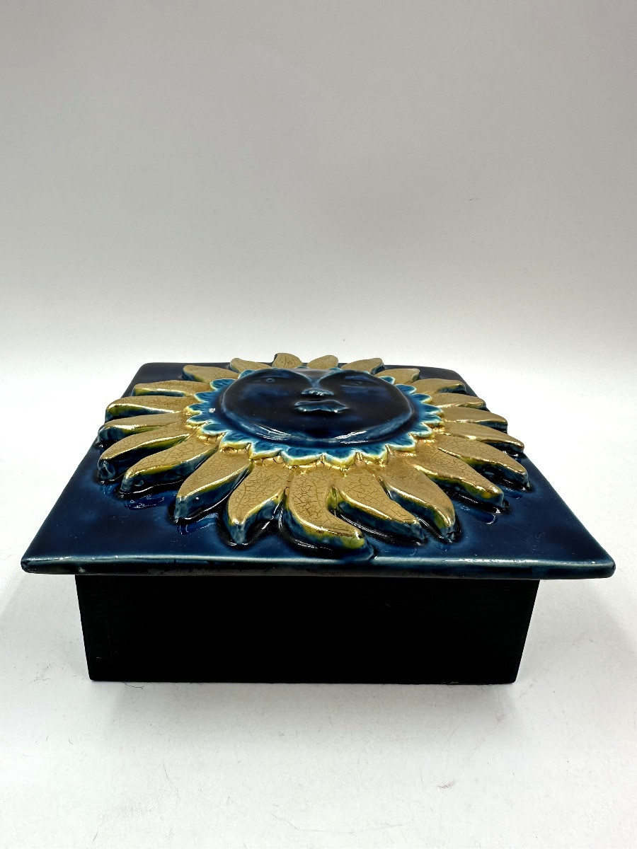 Mithe Espelth Sun Midnight Blue Gold Ceramic Box-photo-3