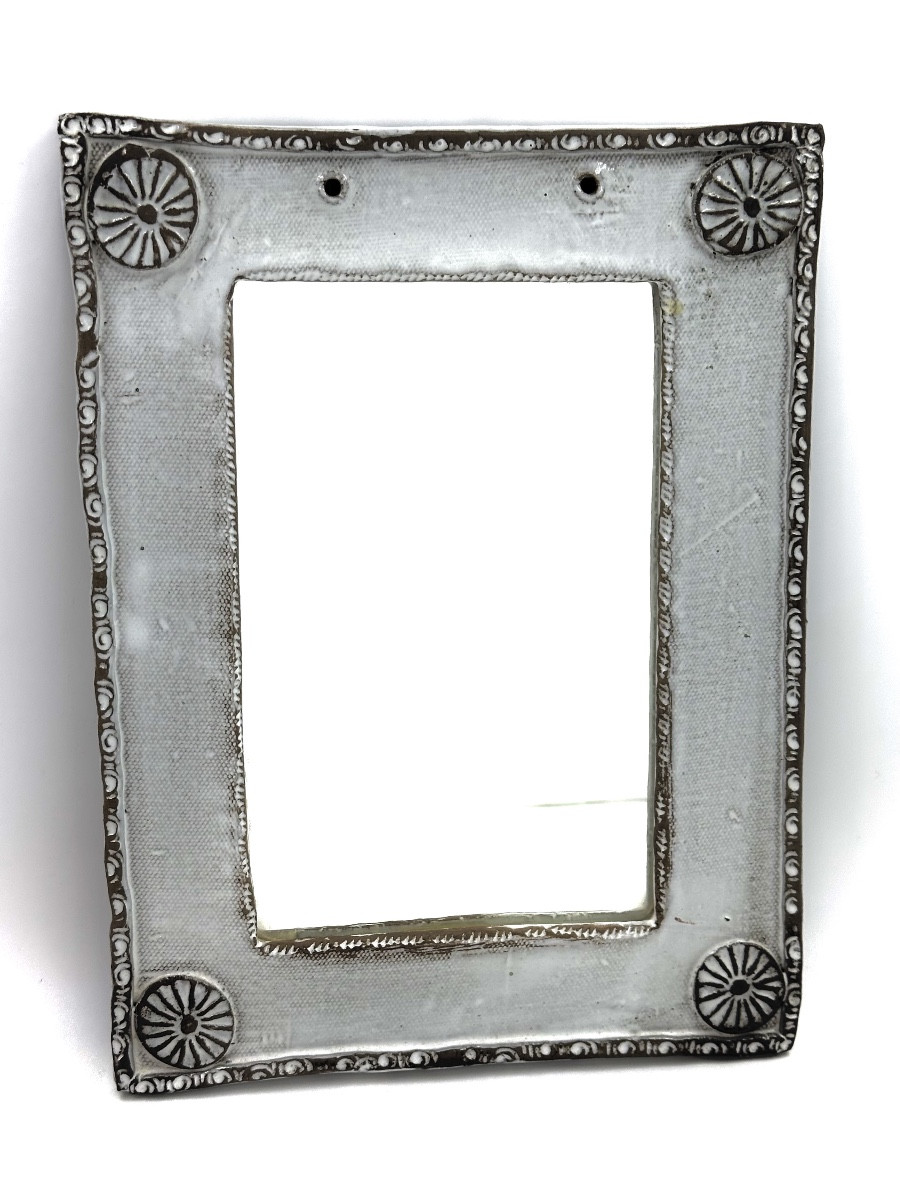 Ceramic Mirror Albert Thiry (1923-2009) And Pyot Gavaudan Thiry (1933-2022) 