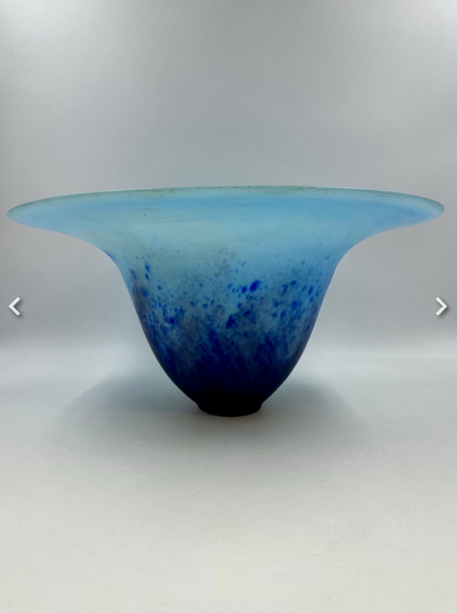Schneider French Glass Cut Basin For Floor Lamp
