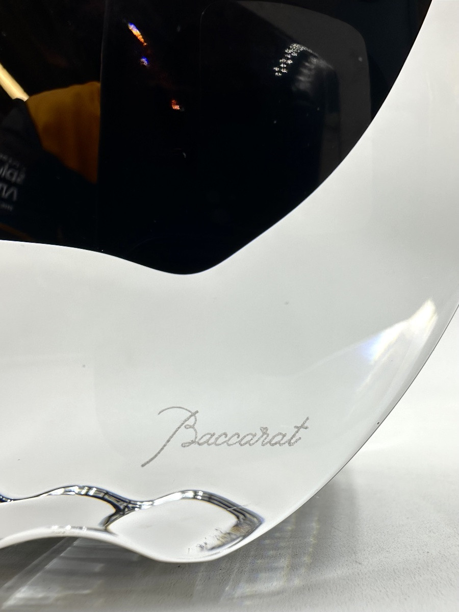 Vase En Cristal Baccarat Par Thomas Bastide Modèle Oceanie noir-photo-4