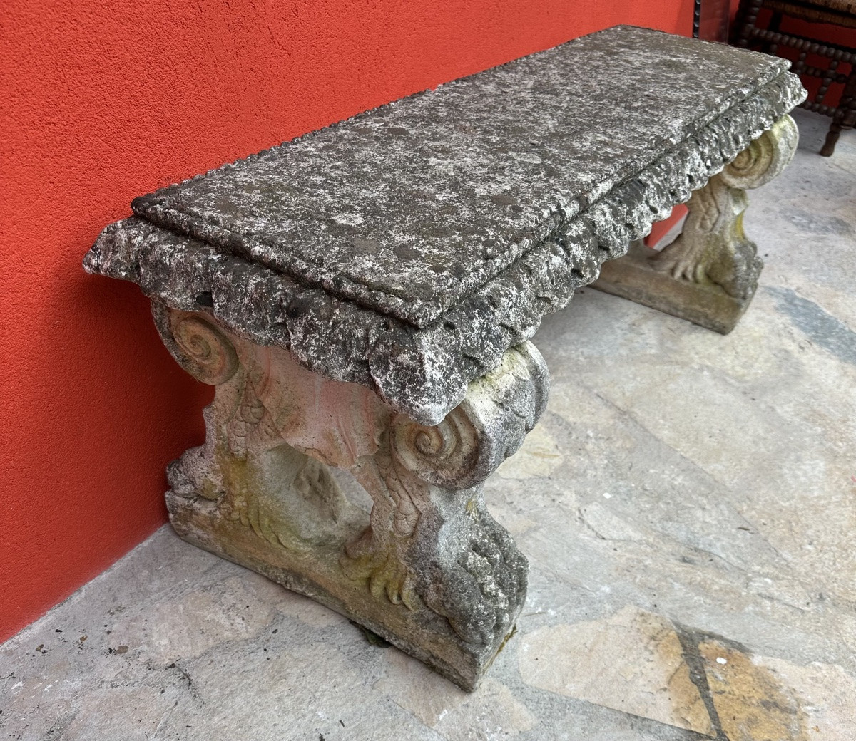 Antique Stone Bench-photo-3