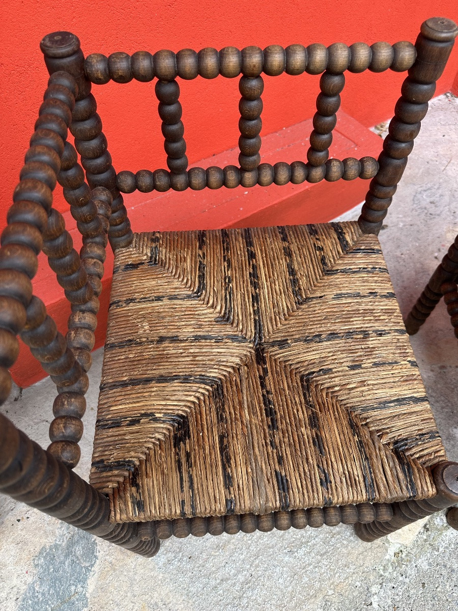 Pair Of Corner Chairs By The Fireplace-photo-3