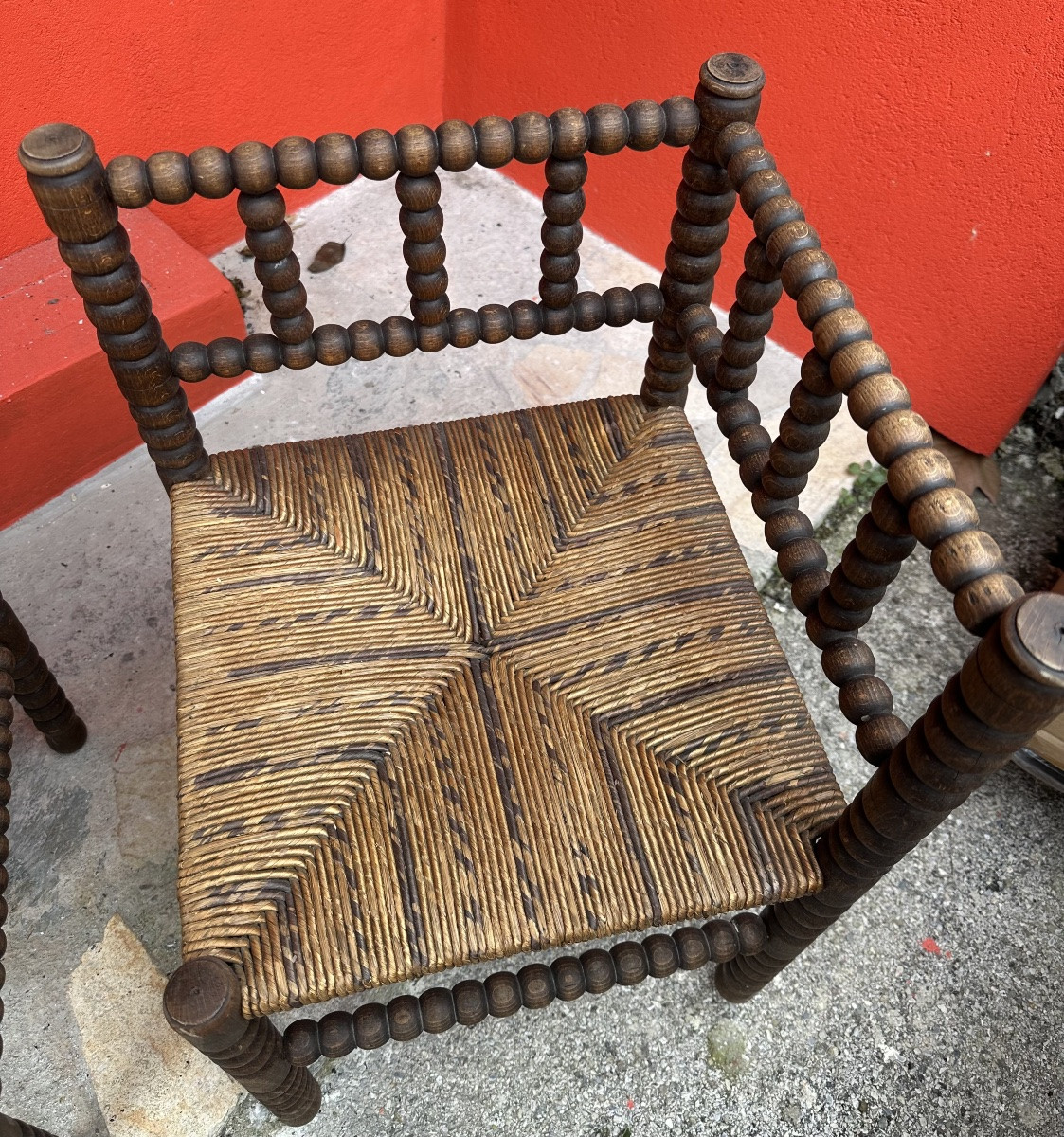 Pair Of Corner Chairs By The Fireplace-photo-4