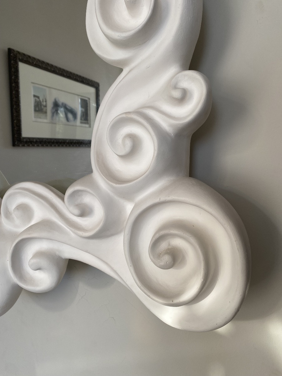 Miroir et paire appliques Jean Boggio Les Vagues-photo-3