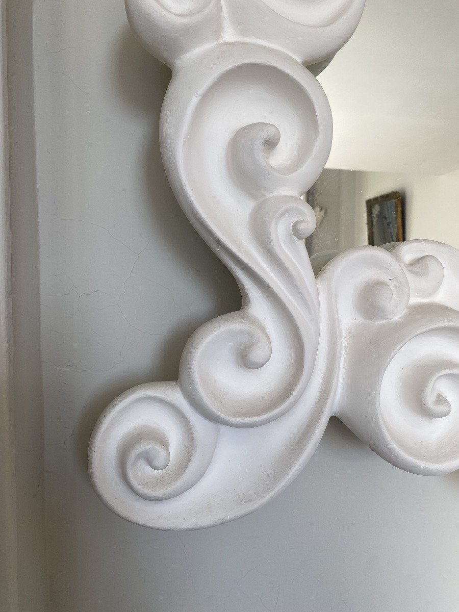 Miroir et paire appliques Jean Boggio Les Vagues-photo-4