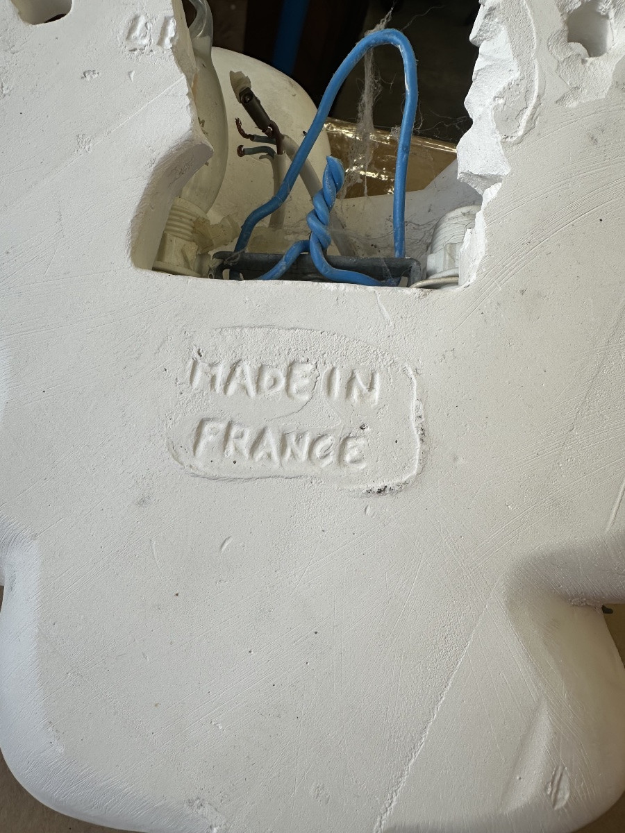 Miroir et paire appliques Jean Boggio Les Vagues-photo-7