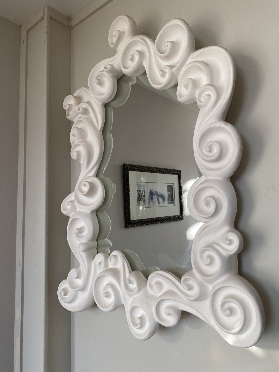 Miroir et paire appliques Jean Boggio Les Vagues