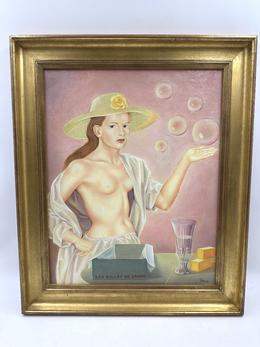 Advertising Project, Oil On Canvas, By Georges Favre (1855-1938)