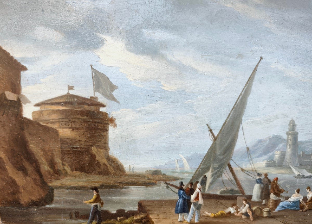 View Of A Mediterranean Port-photo-2