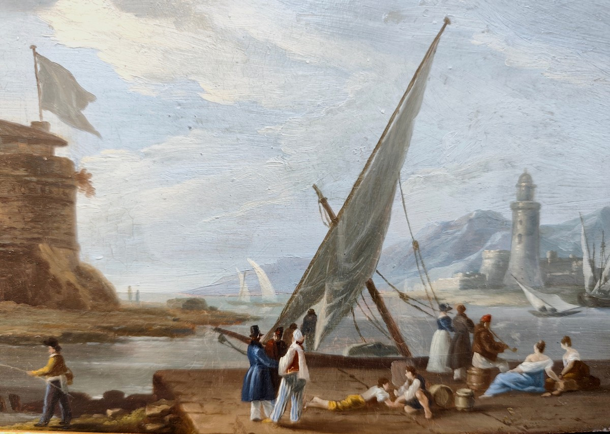 View Of A Mediterranean Port-photo-3