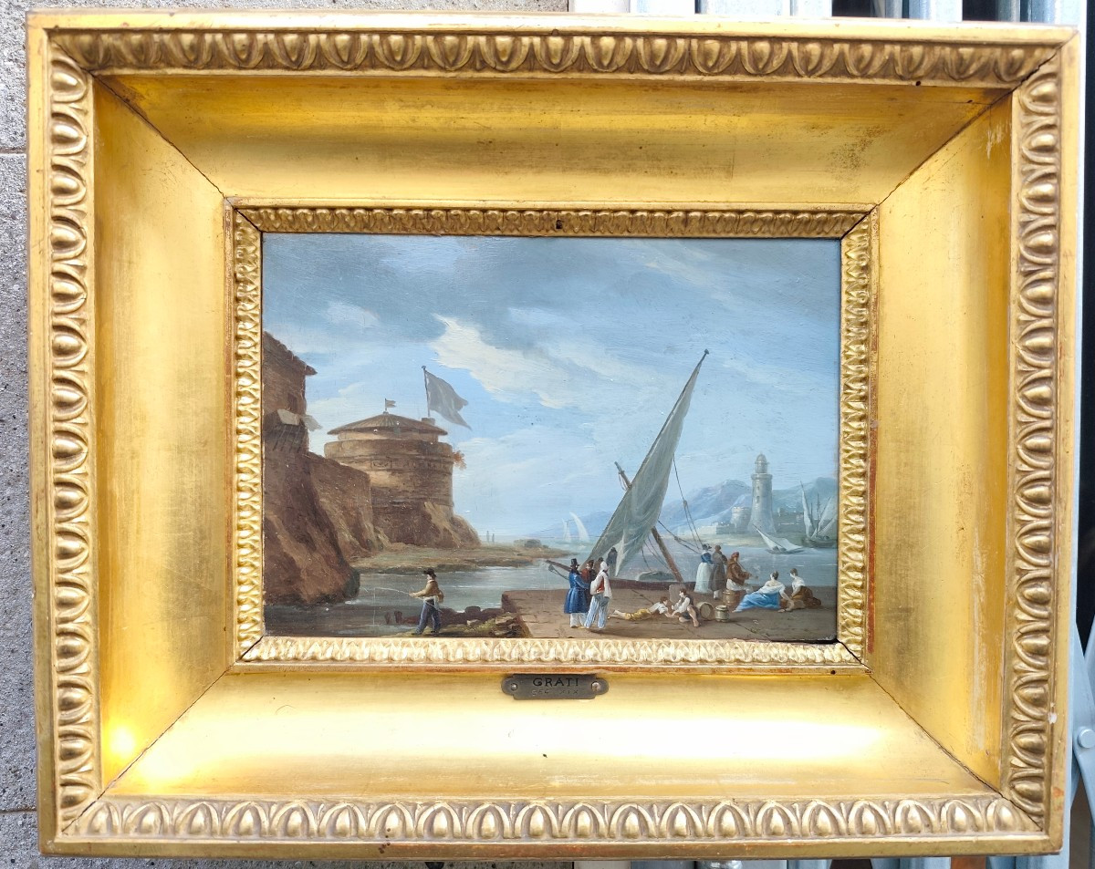 View Of A Mediterranean Port