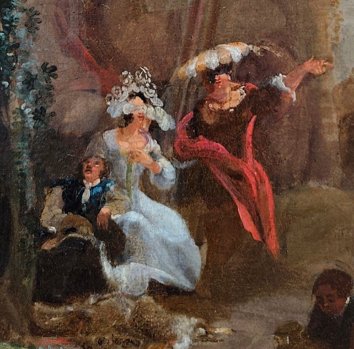 paysage avec des ruines et des personnages-photo-4