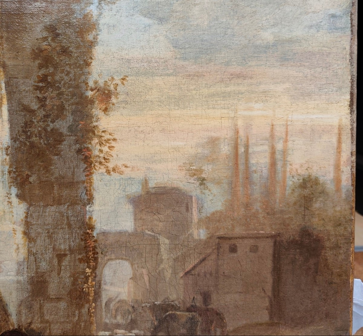 paysage avec des ruines et des personnages-photo-3