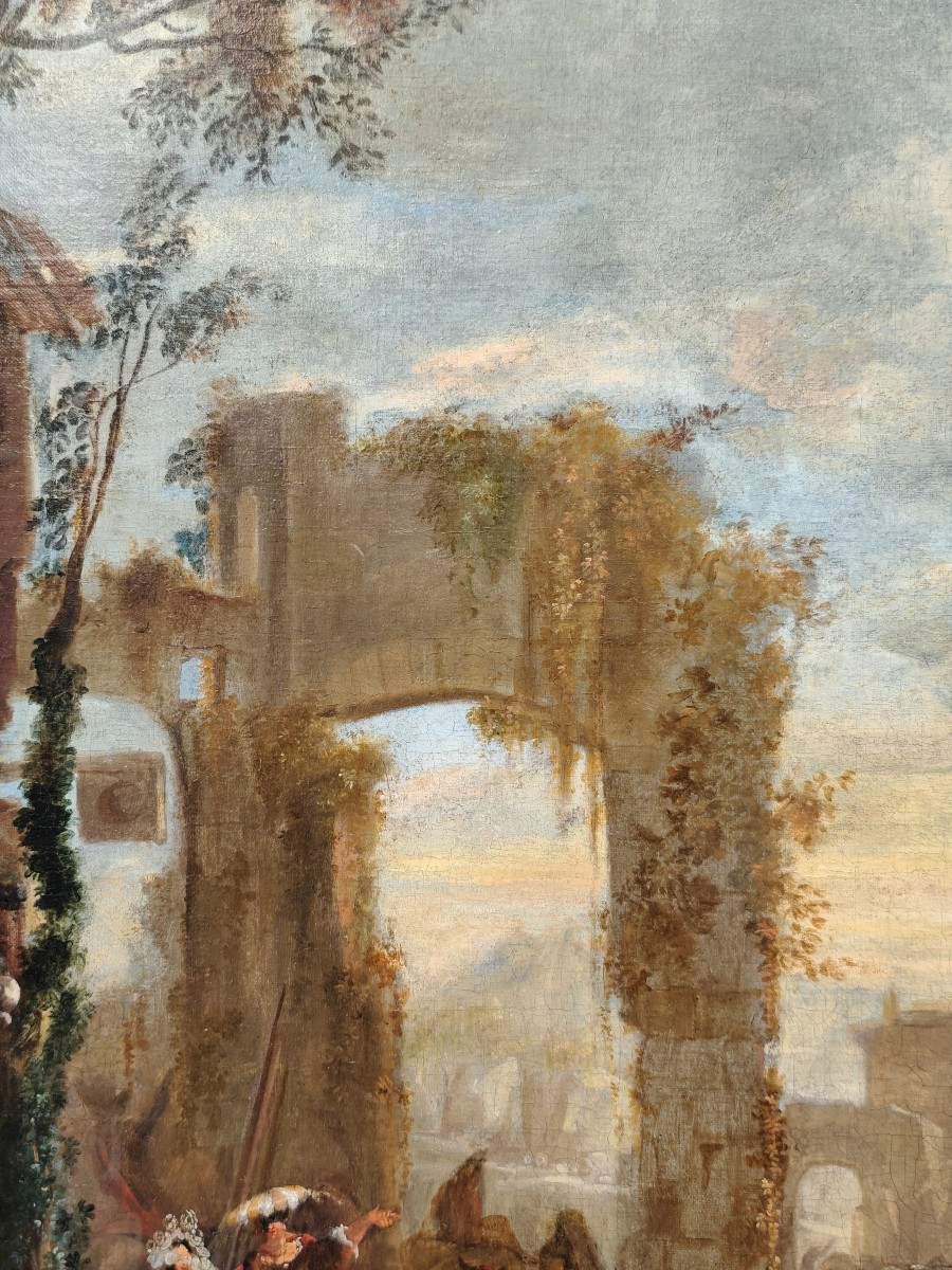 paysage avec des ruines et des personnages-photo-7