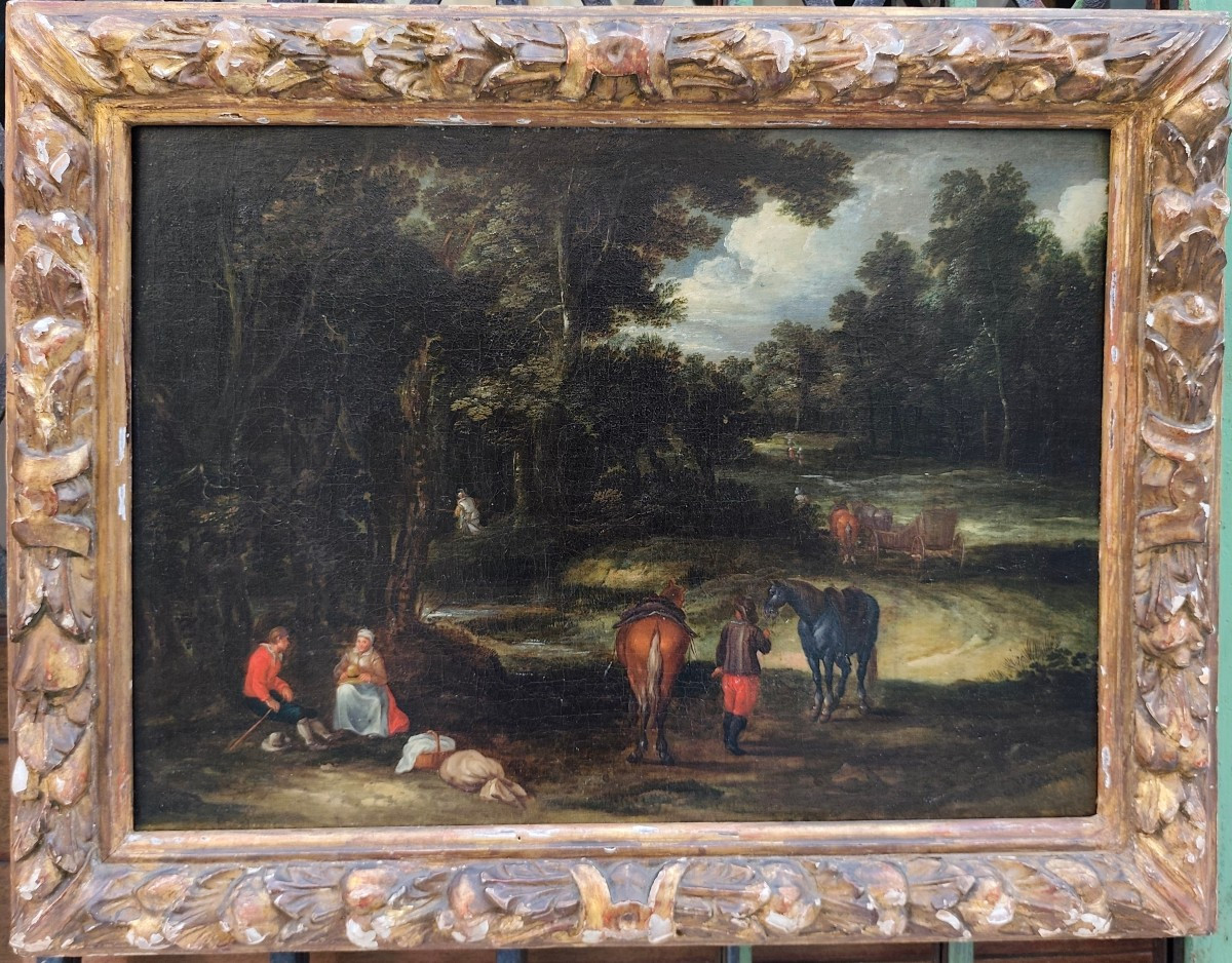 paysage avec personnages