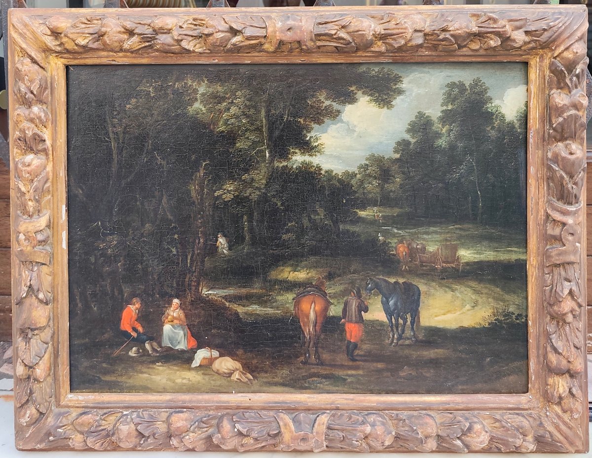 Flemish Landscape With Figures 