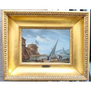 View Of A Mediterranean Port