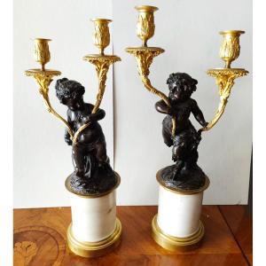 Paire de candélabres 