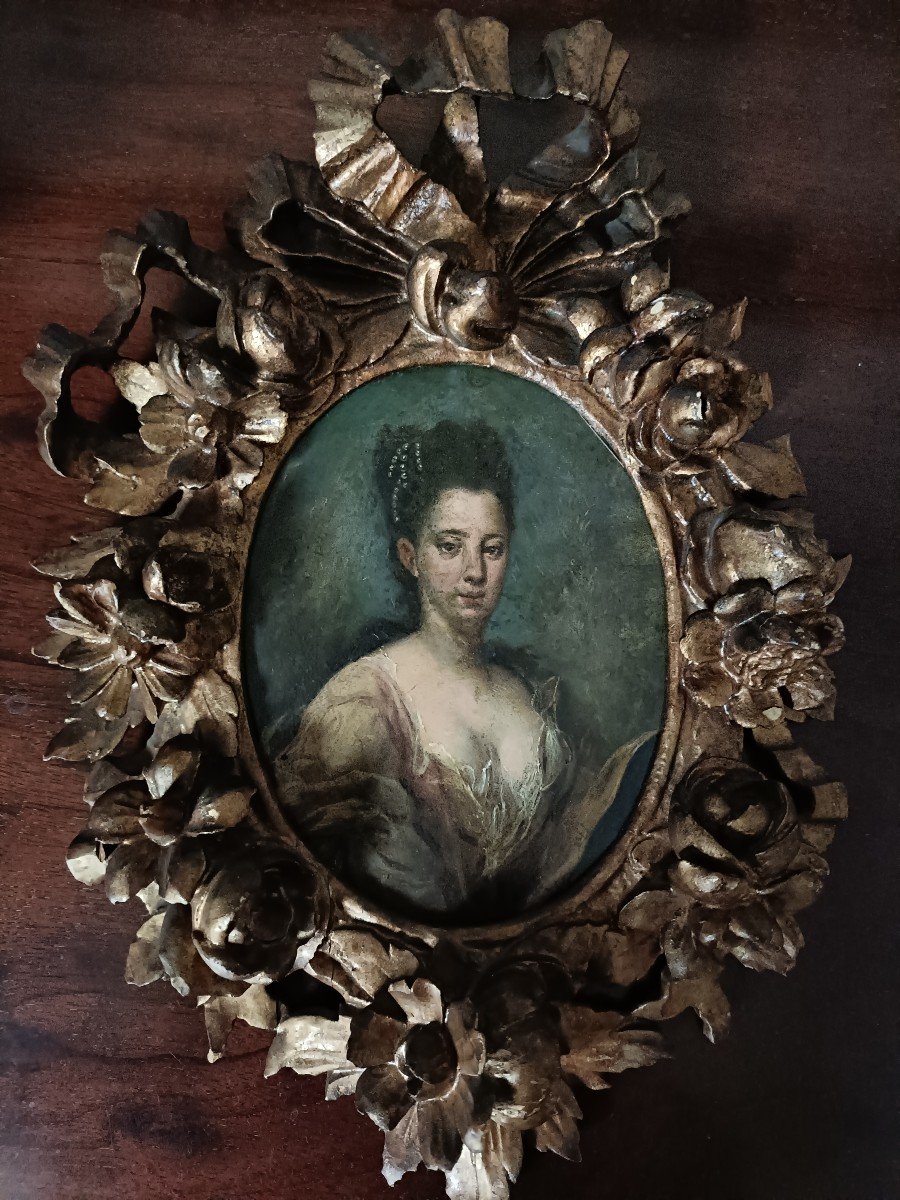 Large Miniature On Copper Eighteenth Century