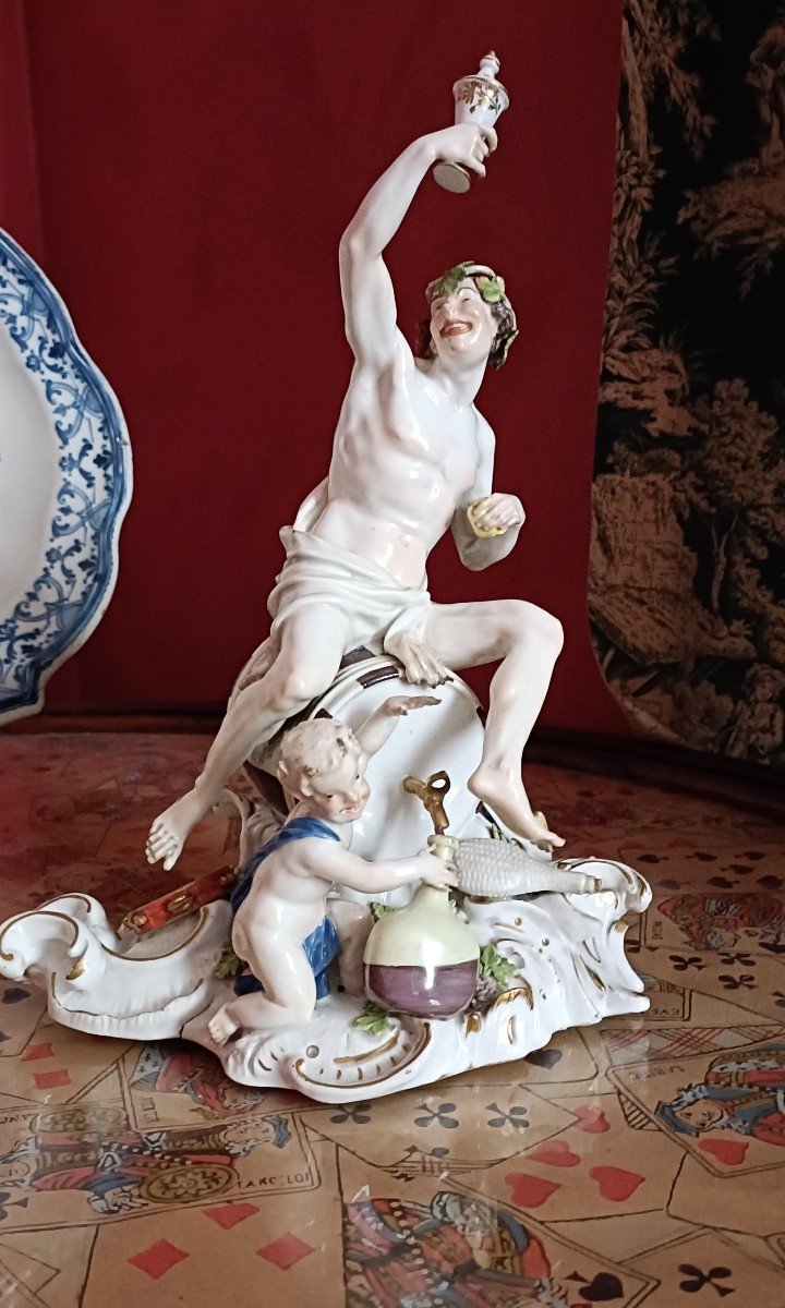 Groupe Mythologique porcelaine Meissen XVIIIème