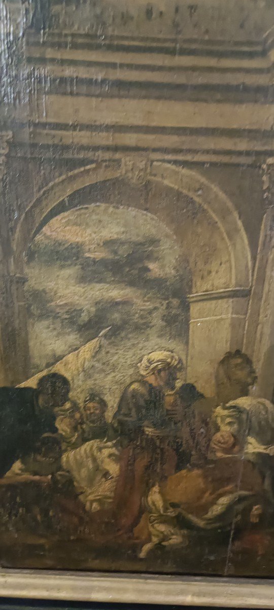 Tableau  XVIIème l'adoration des Mages-photo-1