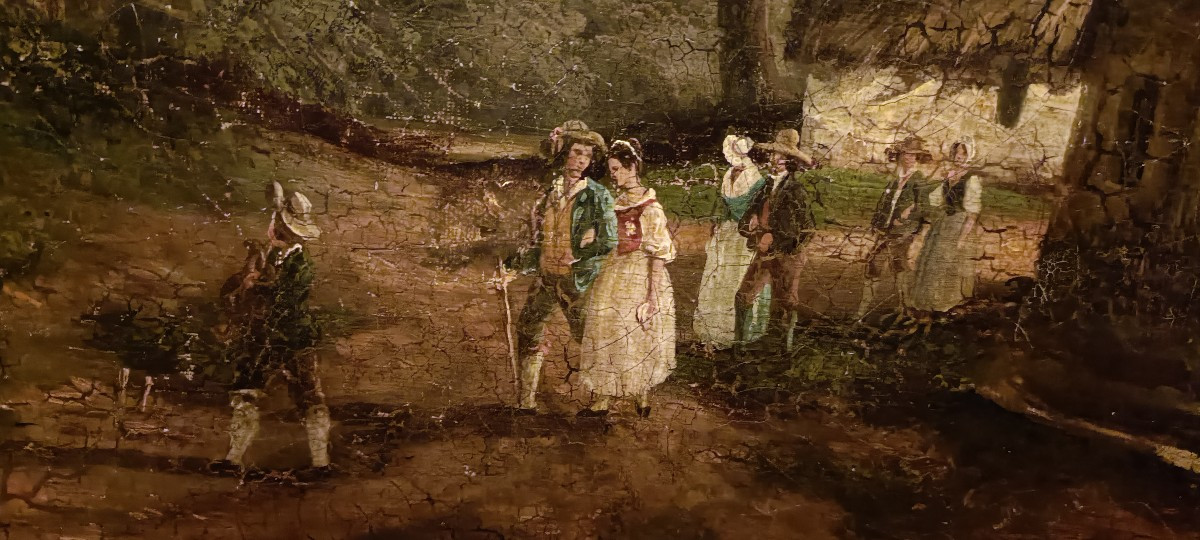 Early 19th Century Painting "hamlet Animated By Characters"-photo-5