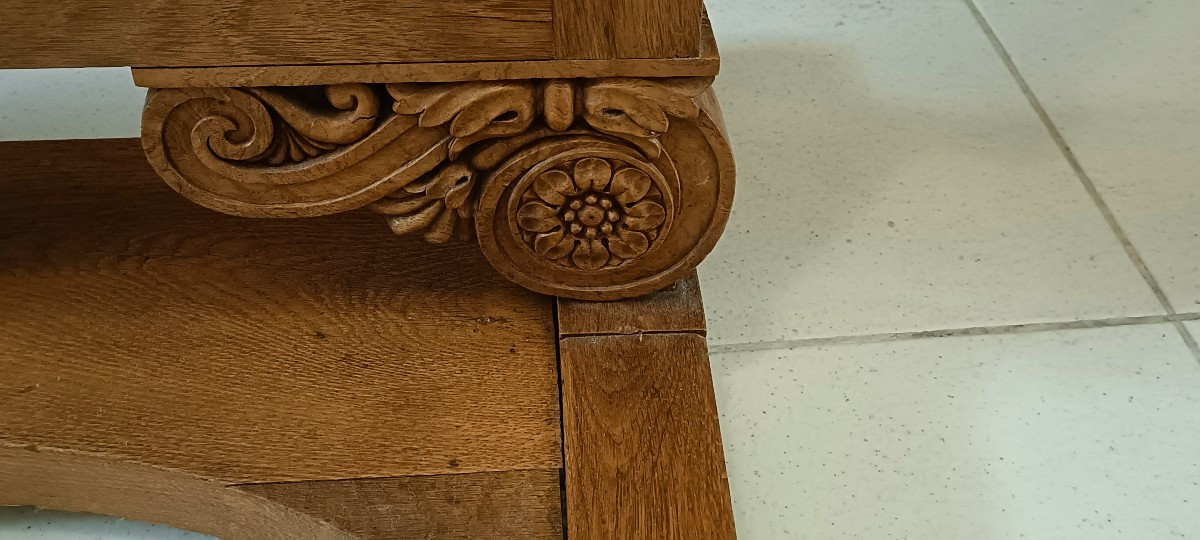 Chevalet de présentation en chene sculpté fin XIXème-photo-1