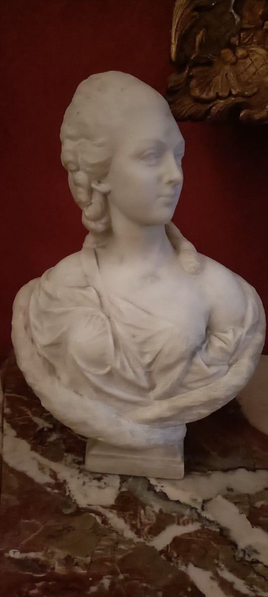 Marble Bust Of Madame Du Barry-photo-2