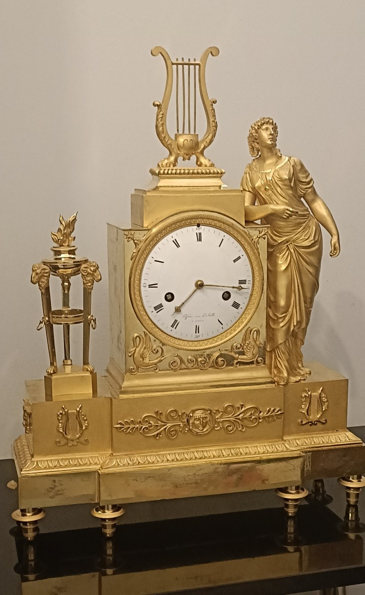 Pendule d'époque Empire bronze de RAVRIO-photo-3