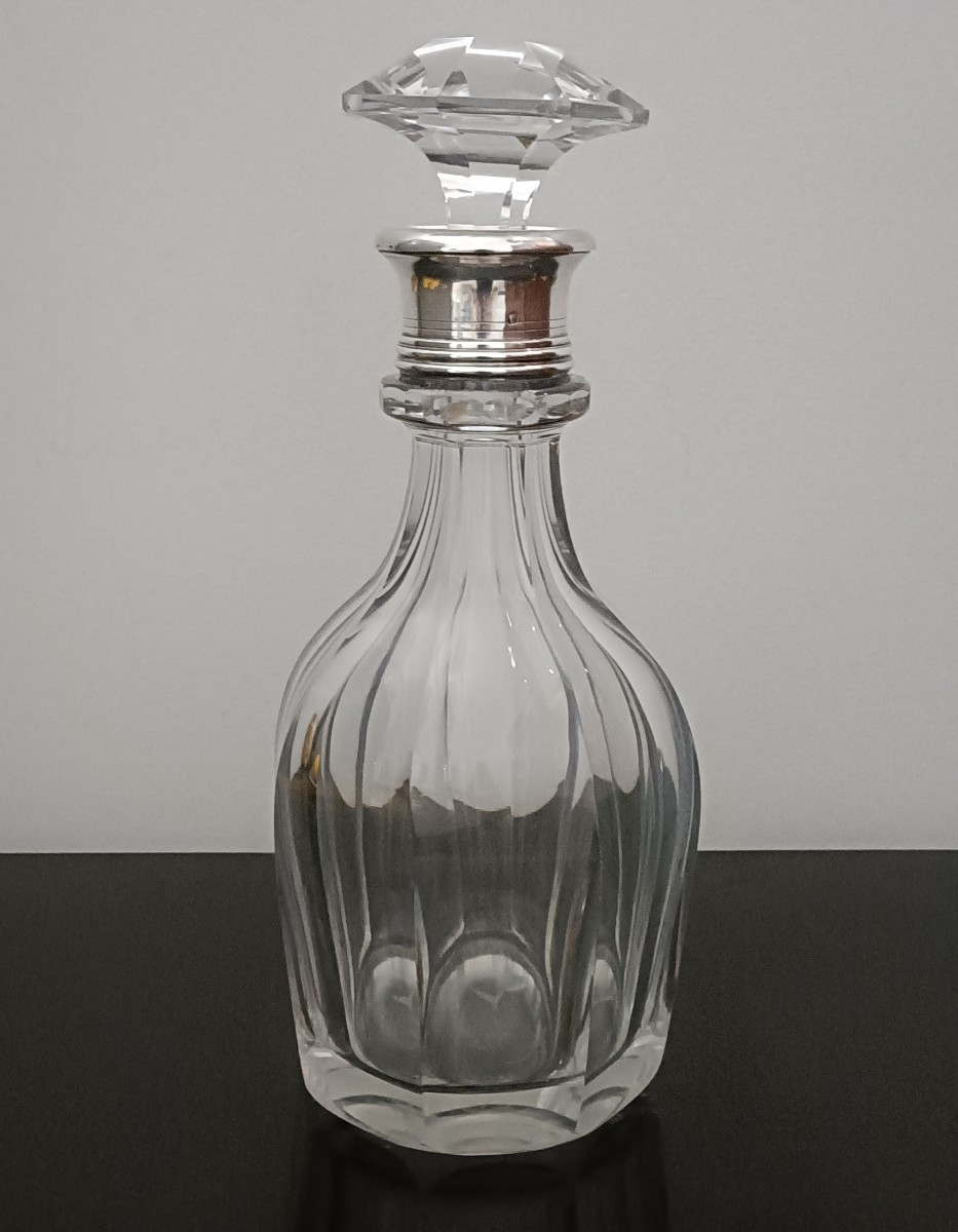 carafe Baccarat cristal et argent signée-photo-2