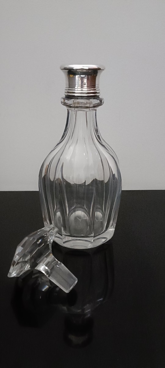 carafe Baccarat cristal et argent signée-photo-3