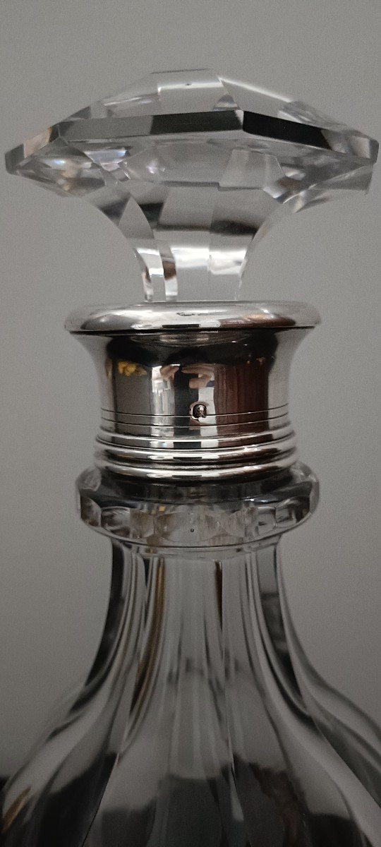 carafe Baccarat cristal et argent signée-photo-4