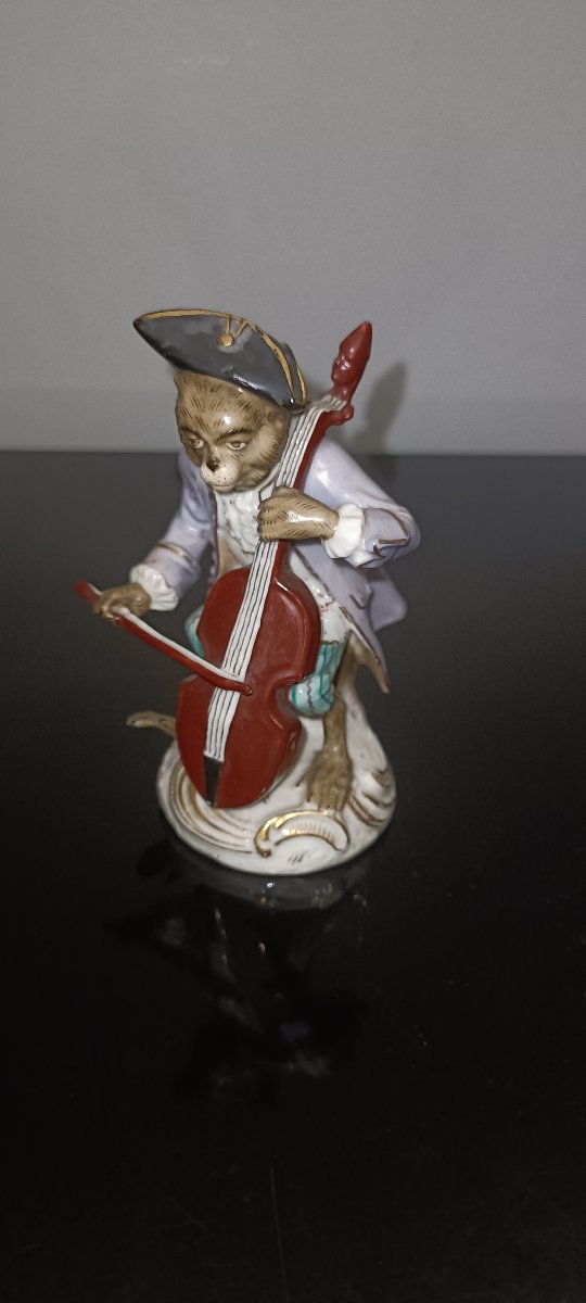 German Porcelain Monkey Musicians -photo-3