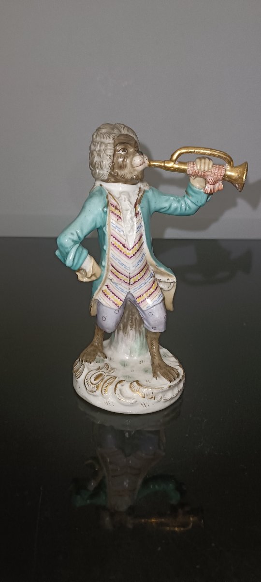 German Porcelain Monkey Musicians -photo-1