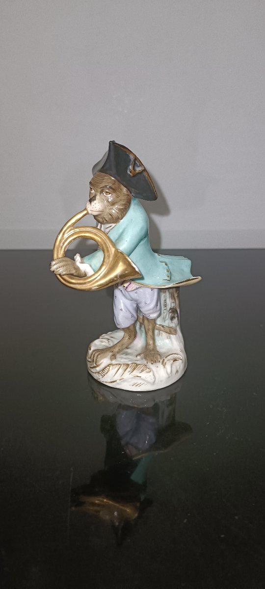 German Porcelain Monkey Musicians -photo-2